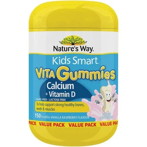 (PRE ORDER) Nature's Way Kids Smart Vita Gummies Calcium + Vitamin D 150 Gummies Exclusive Size shelf life 2yrs